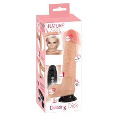   Naravna koža - Dancing Dick vibrator z vrtečim se realističnim vibratorjem (naravni)