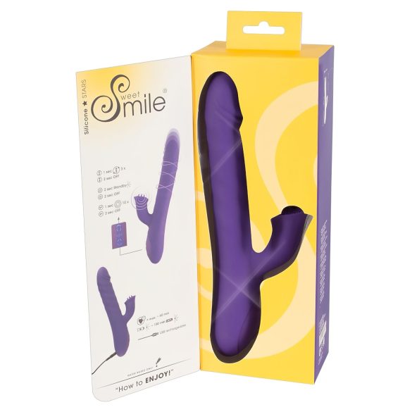 Smile Pearl - vijolični vibrator s kroglicami