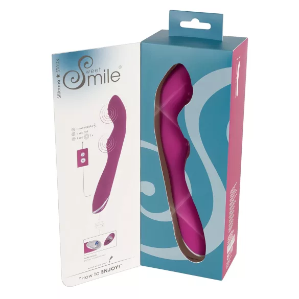 SMILE - vibrator za A in G točko - upogljiv - roza