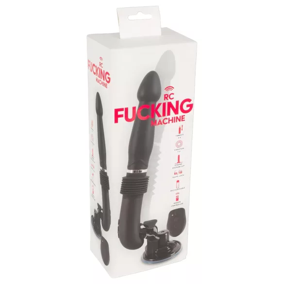 You2Toys - potisni vibrator na daljinsko upravljanje - akumulatorski črn