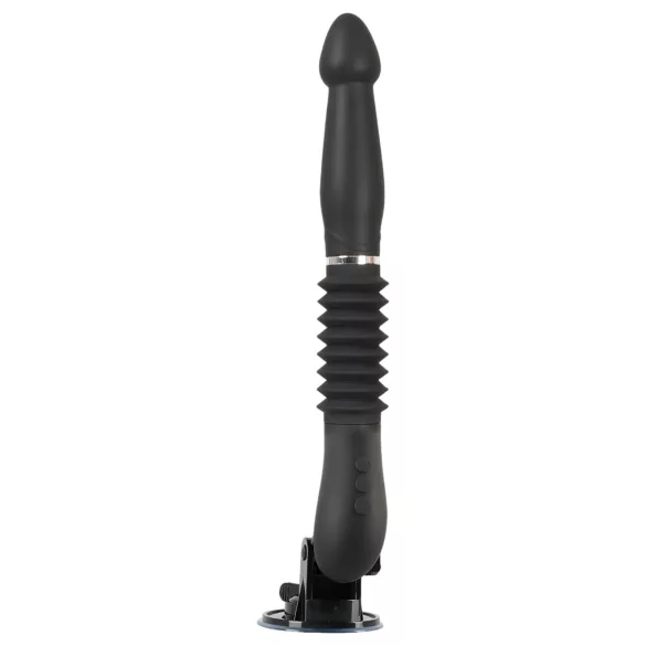 You2Toys - potisni vibrator na daljinsko upravljanje - akumulatorski črn