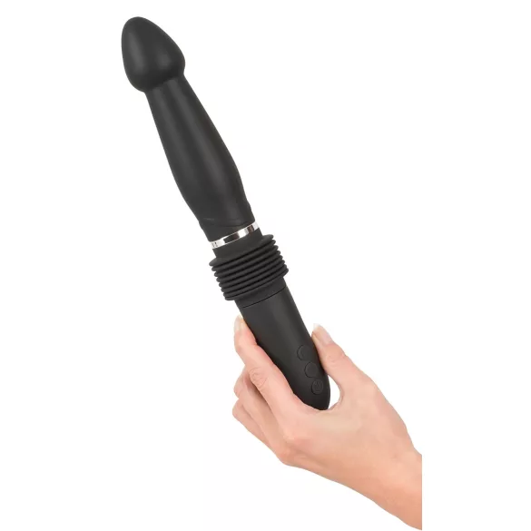 You2Toys - potisni vibrator na daljinsko upravljanje - akumulatorski črn