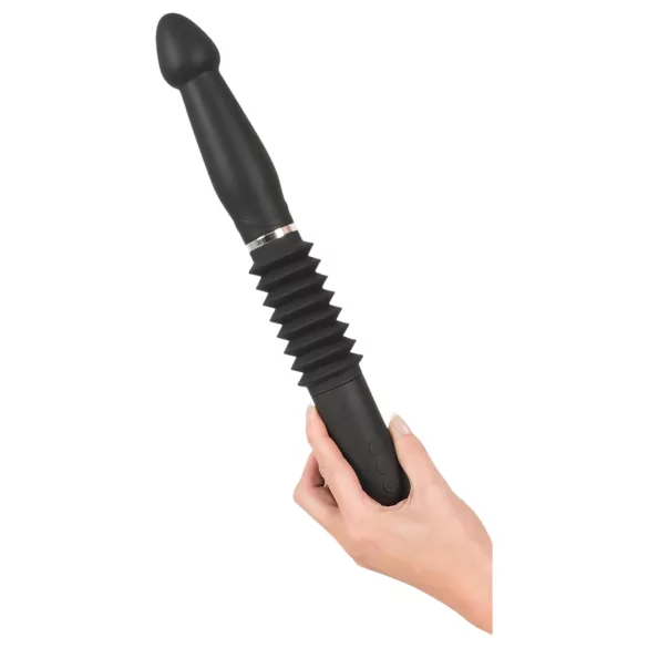 You2Toys - potisni vibrator na daljinsko upravljanje - akumulatorski črn