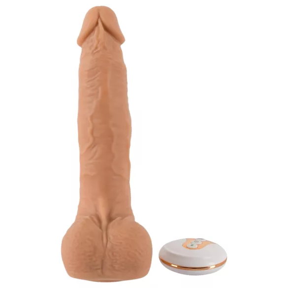 You2Toys - realistični vibrator z gibanjem - naravna barva