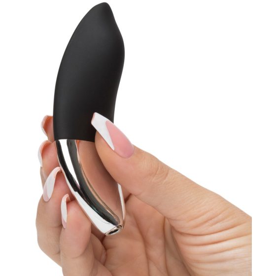 Fifty Shades of Grey Relentless Panty - vibrator za klitoris (črna in srebrna)