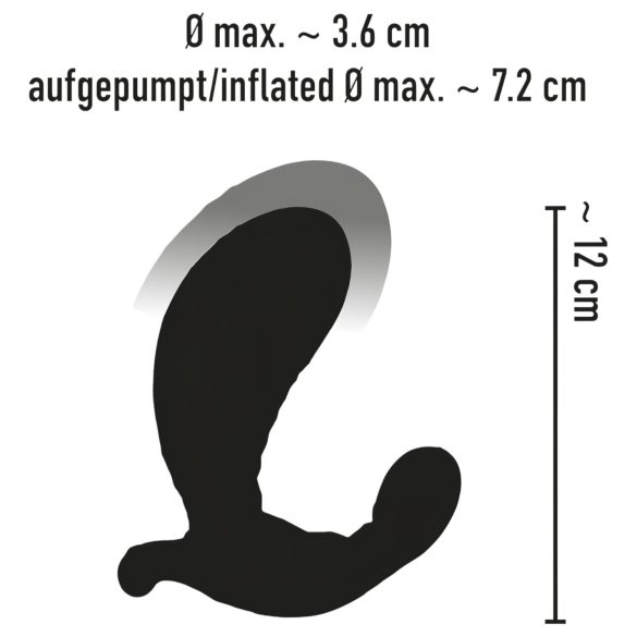 You2Toys - napihljiv vibrator na daljinsko upravljanje - črn