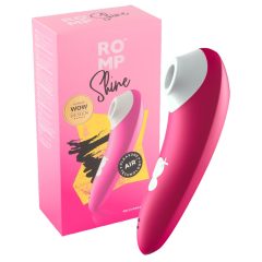   ROMP Shine - vodoodporen stimulator klitorisa z zračnim valovanjem, ki ga je mogoče ponovno napolniti (roza)