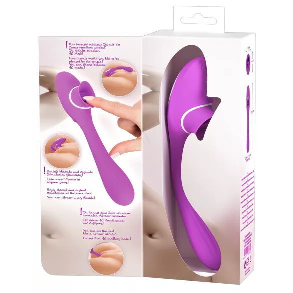 You2Toys - vibrator 2v1 za dvoje - polnilen, vijoličen