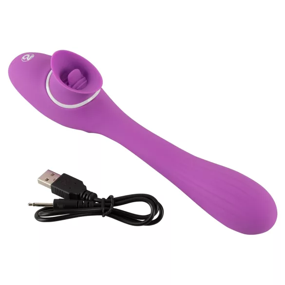You2Toys - vibrator 2v1 za dvoje - polnilen, vijoličen
