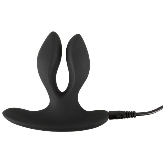 XOUXOU - Dvojni analni vibrator z možnostjo polnjenja (črn)