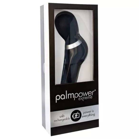 PalmPower Extreme - masažni vibrator - polnjenje preko USB - črna