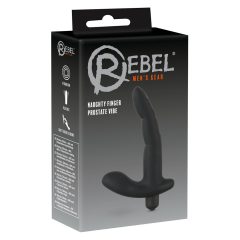 Rebel Naughty Finger - Vibrator za prostato (črn)