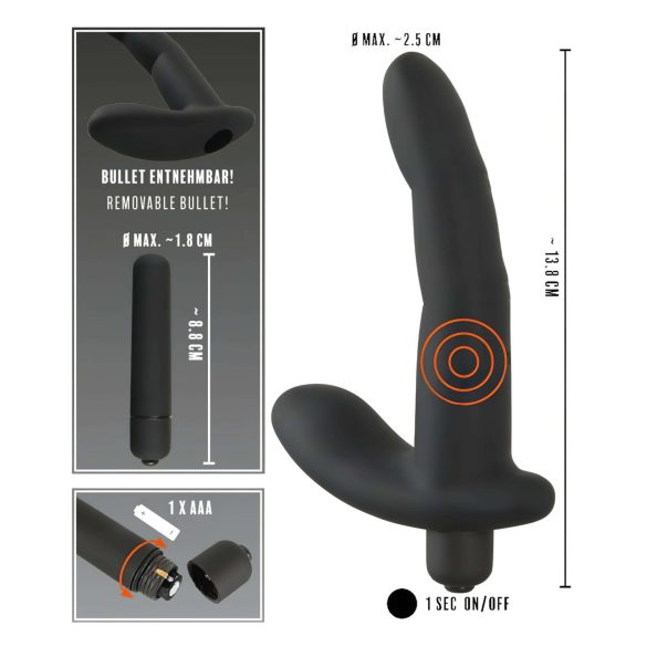 Rebel Naughty Finger - vibracijski stimulator prostate - črn