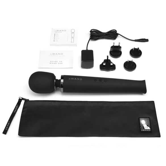 Le Wand Petite - ekskluzivni, akumulatorski masažni vibrator (črn)
