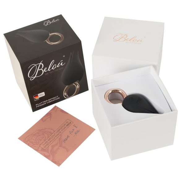 Belou - baterijski vodoodporni vibrator za klitoris (črn)