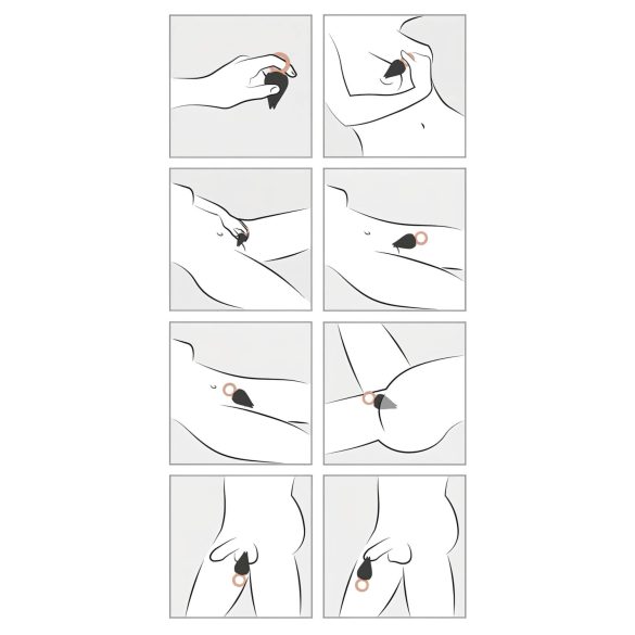 Belou - baterijski vodoodporni vibrator za klitoris (črn)