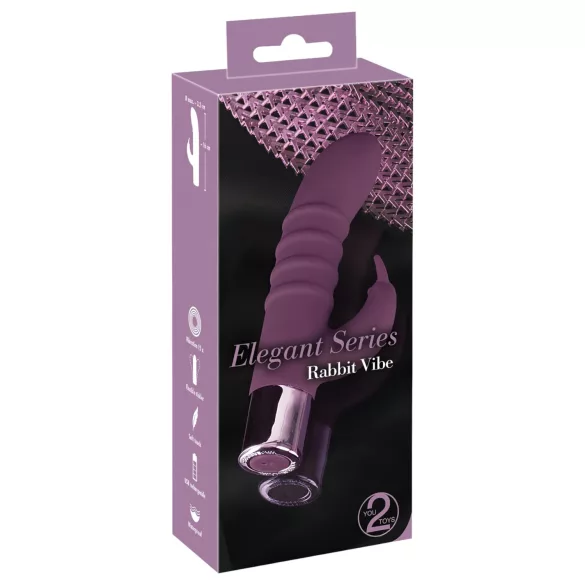 You2Toys - Rabbit Vibe - akumulatorski vibrator za točko G z nastavkom za klitoris (vijoličen)