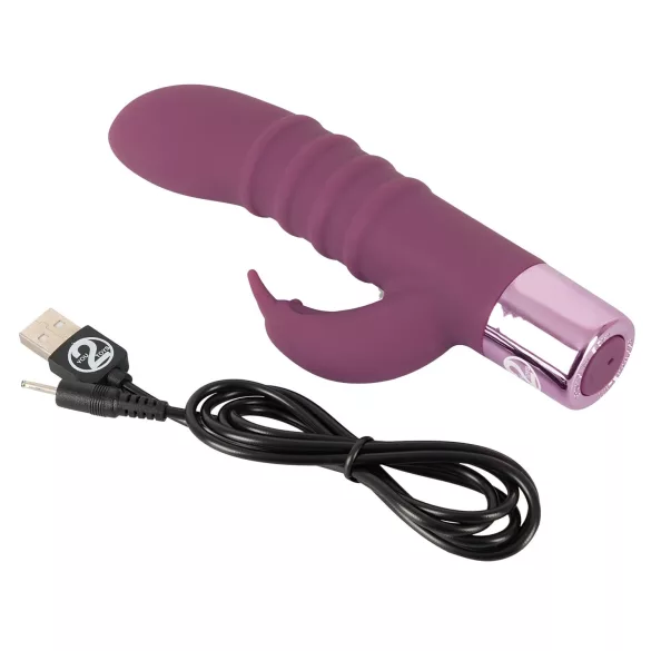 You2Toys - Rabbit Vibe - akumulatorski vibrator za točko G z nastavkom za klitoris (vijoličen)