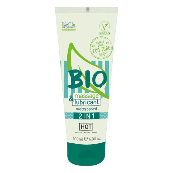 HOT Bio 2IN1 - masažni gel in lubrikant na vodni osnovi (200ml)