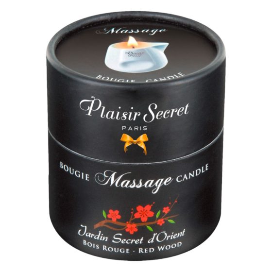 Plaisirs Secrets Red Wood - masažna sveča (80ml)