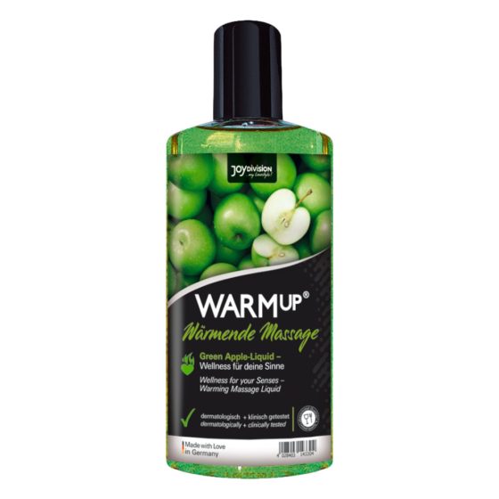 JoyDivision WARMup - Grelno masažno olje - Zeleno jabolko (150ml)