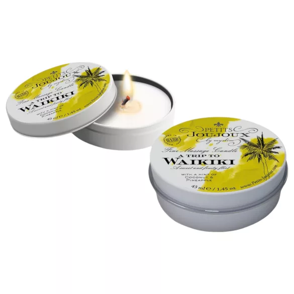 Petits Joujoux Waikiki - masažna sveča - kokos ananas - 43 ml