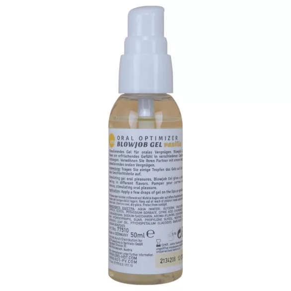 HOT - Gel za felacijo - oralni lubrikantni gel - vanilija (50 ml)