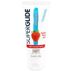 HOT Superglide - jedilno lubrikant gel - jagoda - 75 ml