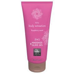 Shiatsu - masažno lubrikant gel - malinov vonj - 200 ml
