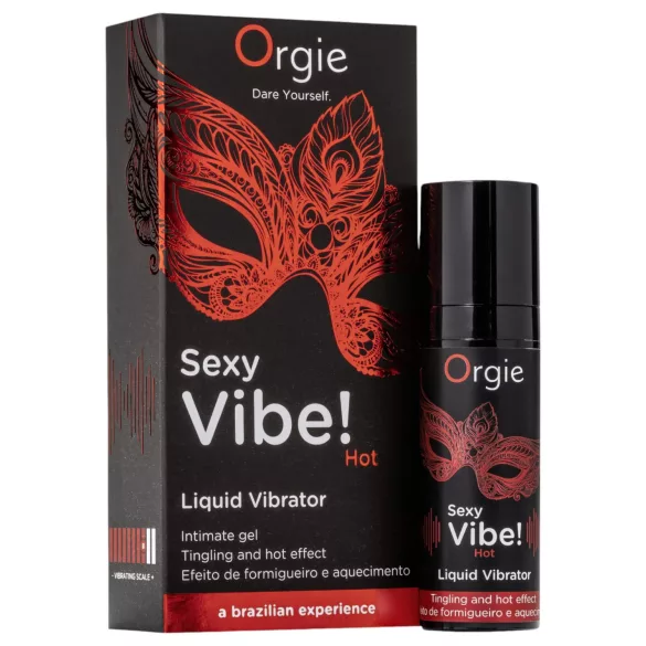 Orgie - tekoči vibrator z učinkom ogrevanja - jagoda - 15 ml