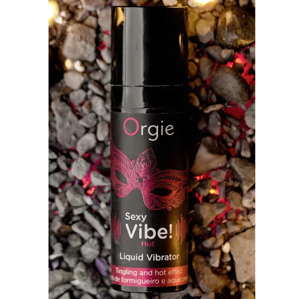 Orgie - tekoči vibrator z učinkom ogrevanja - jagoda - 15 ml