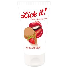   Lick it! - užitni lubrikant in masažno olje - jagoda - 50ml