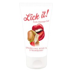   Lick it! - užitna lubrikanta 2v1 - Champagne Strawberry (50ml)