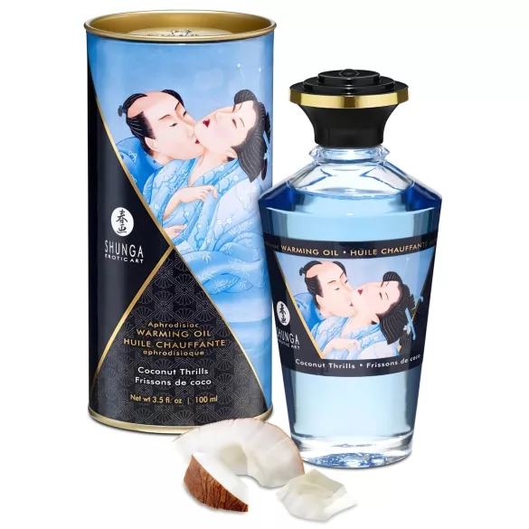 Shunga - masažno olje z grelnim učinkom - kokos - 100 ml