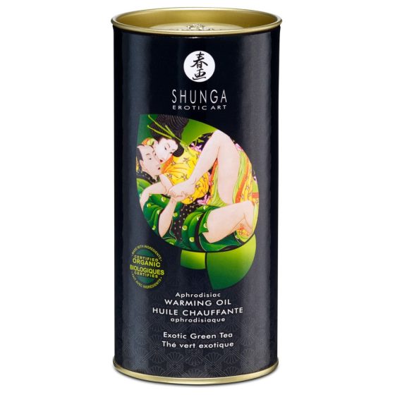 Shunga - masažno olje za ogrevanje - zeleni čaj (100ml)