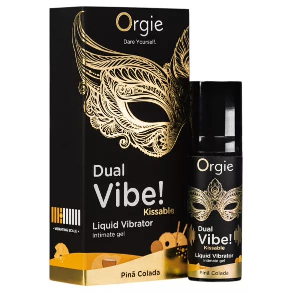 Orgie Dual Vibe! - tekoči vibrator - Pinã Colada (15 ml)