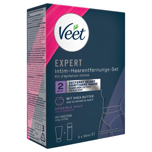 Veet - intimna depilacijska krema in vlažilna pena za ženske (2 × 50 ml)