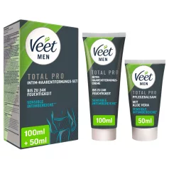   Veet - intimna krema za odstranjevanje dlak in balzam za moške (100 ml + 50 ml)