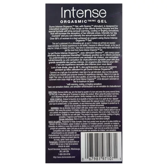 Durex Intense - stimulatorni gel za ženske - 10 ml