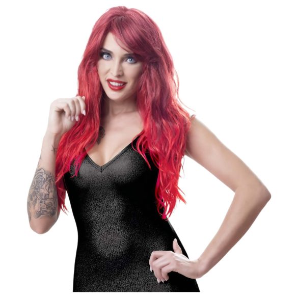 Cottelli - dolga valovita lasulja s frufrujem - rdeča