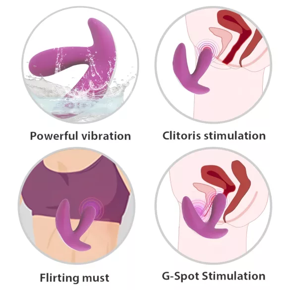 Cotoxo Saddle - vibrator za prostato na daljinsko upravljanje - vijoličen
