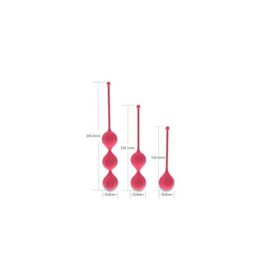 Cotoxo Belle - Komplet žogic za gekone, 3 deli (rdeča)