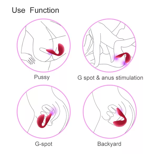 Cotoxo Cupid 2 - par vibrator z daljinskim upravljalnikom - rdeč