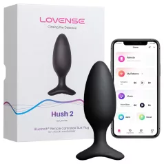   Lovense Hush 2 S - aplikacijsko vodeni analni vibrator (38 mm, črn)