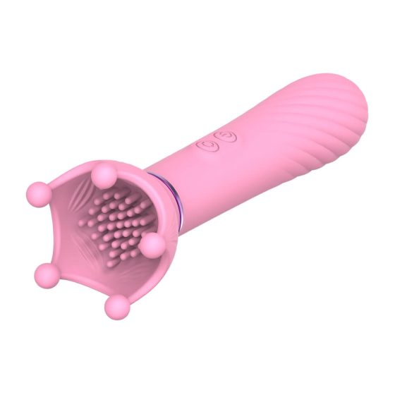 Sunfo - vibrator z možnostjo polnjenja, rotacije in G-točke (roza)