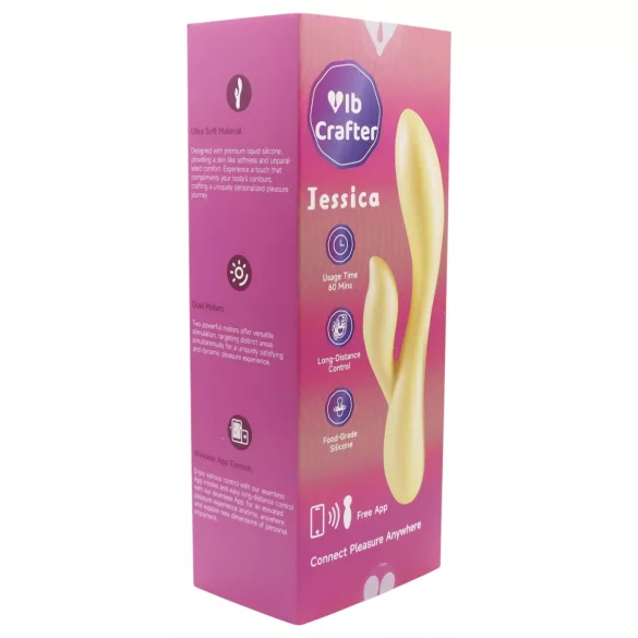 LP Jessica - pametni vibrator s stimulatorjem klitorisa (rumena)