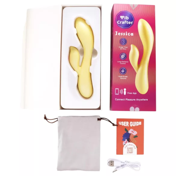 LP Jessica - pametni vibrator s stimulatorjem klitorisa (rumena)