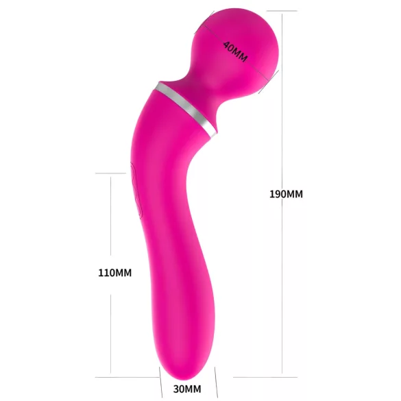 Lonely - vibrator za G-točko in maser 2v1 - 3 nastavki - roza