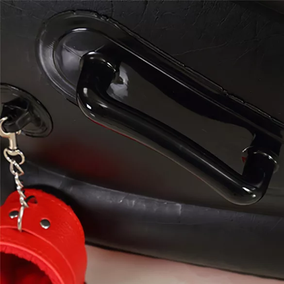 Magic Pillow - napihljiv BDSM seks naslon - z lisicami - velik rdeč