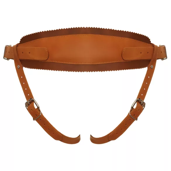 ZADO - usnjene spodnjice za pas za strap-on - rjave